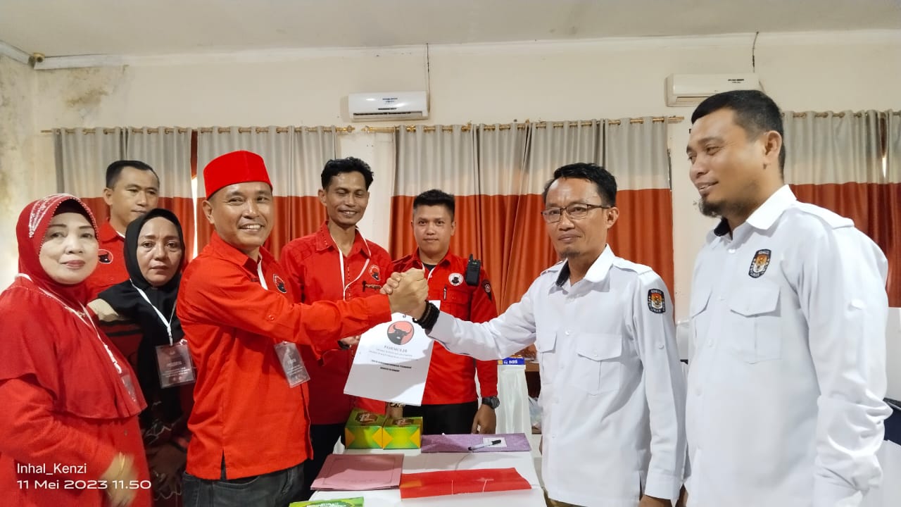 Ketua DPC PDIP saat mendaftar ke KPU Konawe
