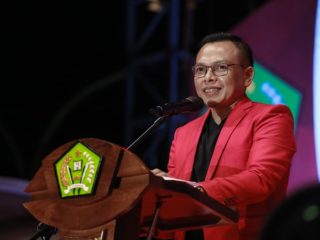 Bupati Konawe, H. Yusran Akbar saat Beri Sambutan.