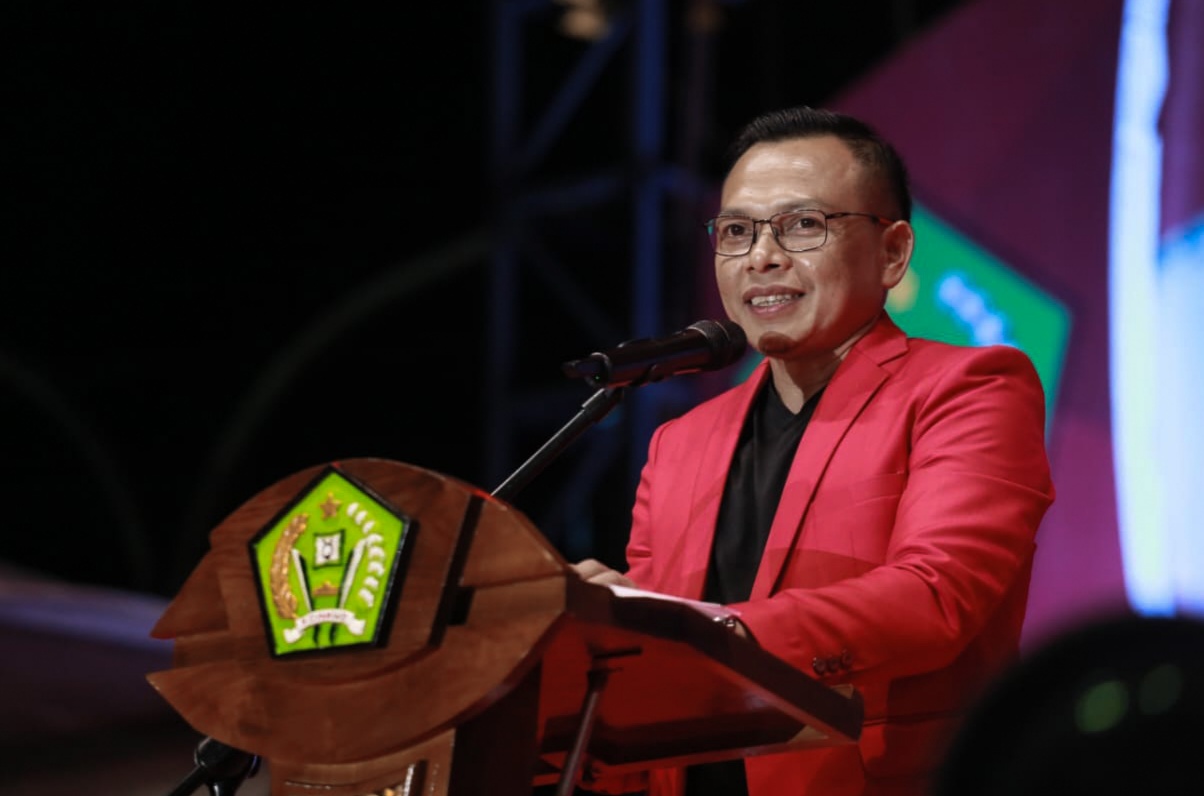 Bupati Konawe, H. Yusran Akbar saat Beri Sambutan.