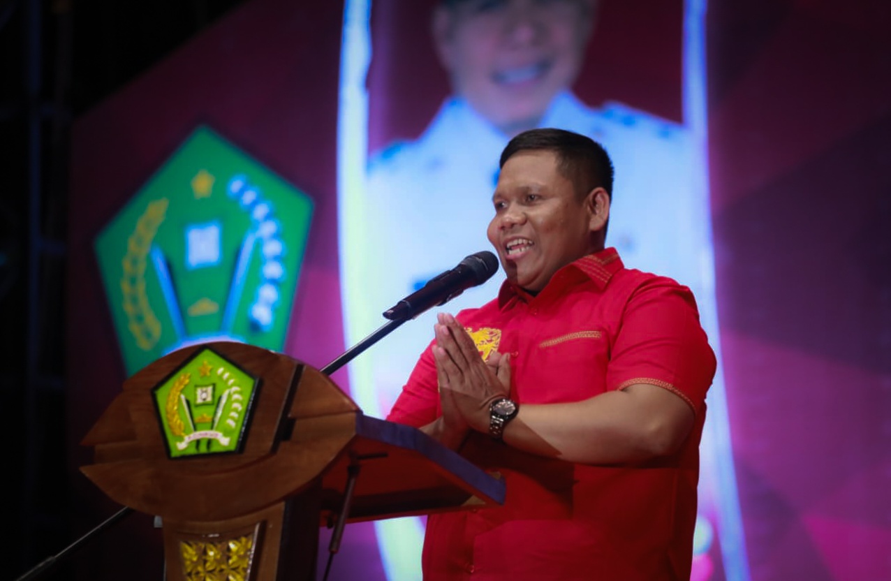 Ketua DPRD Konawe, I Made Asmaya Beri Sambutan.