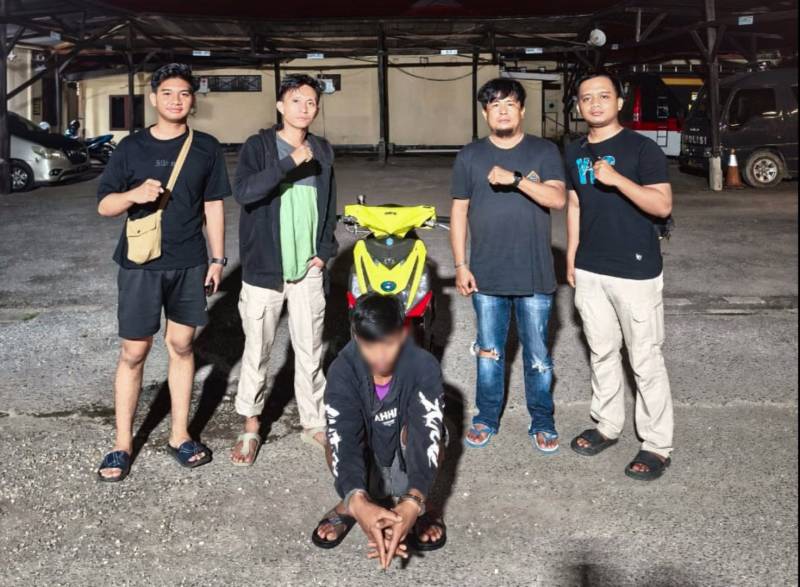 Barang Bukti Motor dan Pelaku Diamankan Polres Konawe.