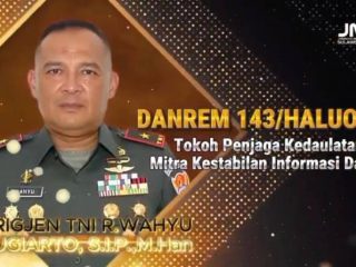 JMSI Sultra Beri Penghargaan ke Danrem 143/Halu Oleo, Apresiasi Sinergi TNI–Media