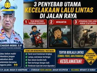 Tiga Penyebab Kecelakaan Paling Dominan di Konawe